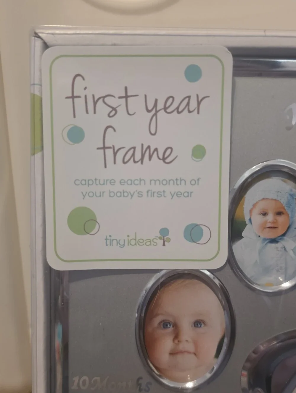NWT Baby's First Year Picture Frame, 13 Oval Keepsake Frame